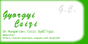 gyorgyi csizi business card